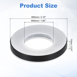 sourcing map Bathroom Sink Mounting Ring, Plastic Sink Drain Mount Support Base for Home Countertop Glass Ceramic Sinks, Black