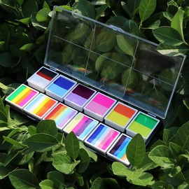 Stylex Party Multicoloured Face paint Professional Pallette Set Various Colours Designs Water Based Paint Skin Safe | For Halloween Fancy Dress Pride Festival Parades (Type 2)