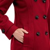 Classic Double Breasted Wool Coat Red
