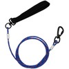 ZHOMA 4FT Chew Proof Metal Dog Leash with Comfortable Handle,