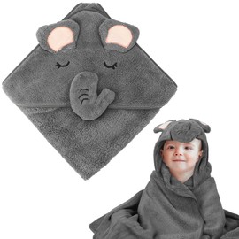 Hooded Baby Towels, Cute Baby Bath Towel Ultra Soft Baby Towels Newborn Bear Baby Towel Poncho for Boy and Girl white