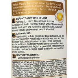 Balea Magic Summer Gradual Tan Body-Lotion for Normal & Darker (Olive) Skin-Tones (Large Size - 400ml) – Not Tested on Animals