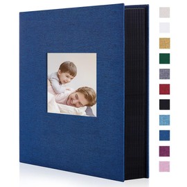 Miaikoe Photo Album 4 x 6 inch 300 Linen Album Slip in for Family Wedding Anniversary Album, Book Holds 300 Horizontal 4 x 6 inch Photos, Blue