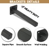 AddGrace 4 Pack Shelf Brackets Wall Mounted Black Shelf Brackets