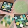 Green Eyeshadow Palette with 16 Colours - Eyeshadow Palette Matt