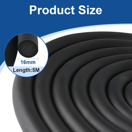 SDLDEER PE Round Cord Joint Sealing Cord 16 mm x 5 m Diameter Joint Filling Profile Round EPDM Joint Sealing and for the Seam Sealing of Doors and Windows, Walls and Ceilings