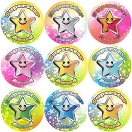 144 Superstar Award 30mm School Reward Stickers for Teachers and Parents