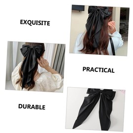 IWOWHERO Big Bow Hairpin Metal Spring Hair Clips Bowknot Hair Clips for Girls Long Tails