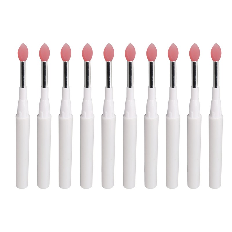 10Pcs Silicone Lip Brush Soft Reusable Dustproof Portable Multipurpose Lipstick