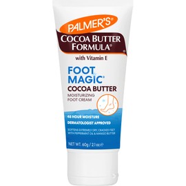 Palmer's Cocoa Butter Formula Foot Magic Moisturizing Foot Cream for Dry, Cracked Heels, Feet Moisturizer with Peppermint Oil & Vitamin E, 2.1 Ounces