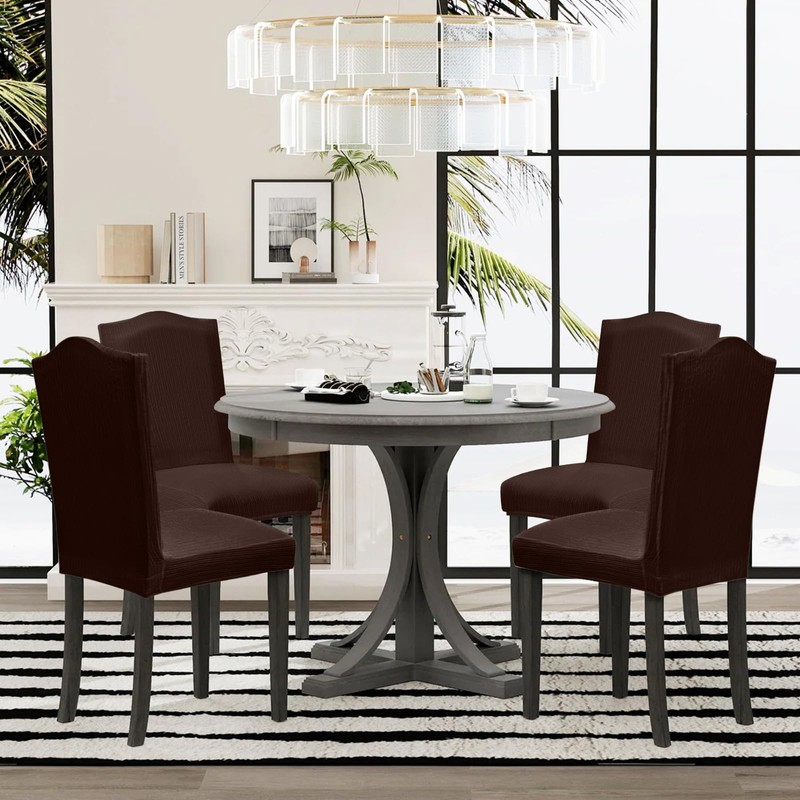 Sufdari Dining Chair Covers Set of 6 - Non-Slip Spandex