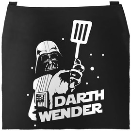 MoonWorks® BBQ Apron with Saying Grillseargent Born to Grill-Geschenke Men Skeleton, Darth Spatula Black