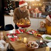 JVORFDG 100pcs Christmas Ugly Sweater Plates Party Supplies Xmas Disposable