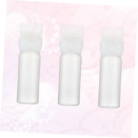LALAFINA 3pcs Hair Dye Bottle Applicator Comb Scalp Applicator Bottle for Hair Dye Barber Tool