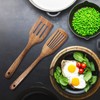 2 Pcs Wooden Spatula Set for Cooking - Wood Spatula