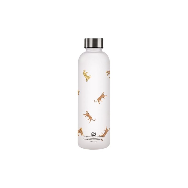 [2025] Wpc. Patterns Water Bottle Leopard & Tiger Navy W169-393-204