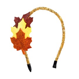 Thanksgiving Headband Fall Maple Leaves Hairband Glitter Maple Leaf Hair Hoop for Autumn Hair Accessories for Women Girls Thanksgiving Hair Decoration Holiday Festival Party Supplies Headdress 1PCS