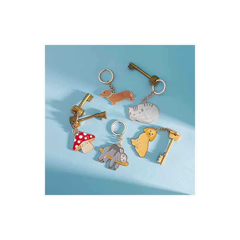 Sass & Belle Mushroom Enamel Keyring