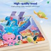 Wooden Dinosaur Animals Sea World Farm Jigsaw Puzzles Toys for