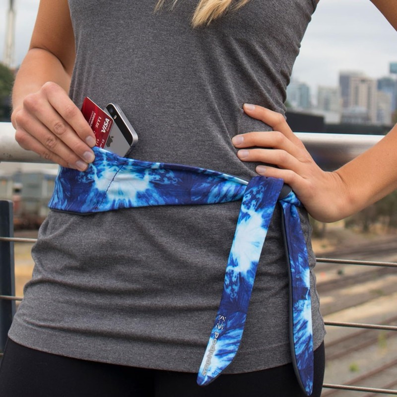 Amphipod TieNgo Stash Belt, Minimalist Runners Storage Waistpack Belt for