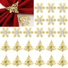 24 Pcs Christmas Napkin Rings Bulk Snowflake Napkin Ring and