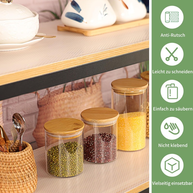 Non-Slip Drawer Liner, Shelf Liner 30cm x 300cm Roll, Anti-Moisture