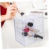 Ipetboom Transparent Stackable Desk Organizer with Drawers Multi Purpose Sundry