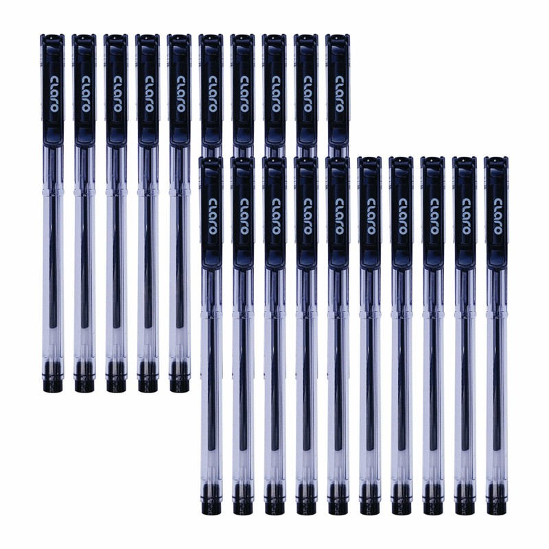 CLARO Technik Ballpoint Pens, BLACK, Fine Point (0.7mm), Pack of