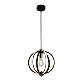 PDZ Modern Metal Pendant Light, 28W LED Silicone Strip and Bulb (Included) Combo, Adjustable Height Kitchen Island Fixtures Chandeliers, Suitable for Dining Room Restaurants, Living Rooms, Cafes