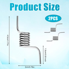 2pcs MHY62044106 Refrigerator Door Springs, Upgrade Metal Refrigerator Door Spring Replacements for LG Kenmore Refrigerator LFX28968SB LFX28968ST LMX31985ST LFX25978SB/00