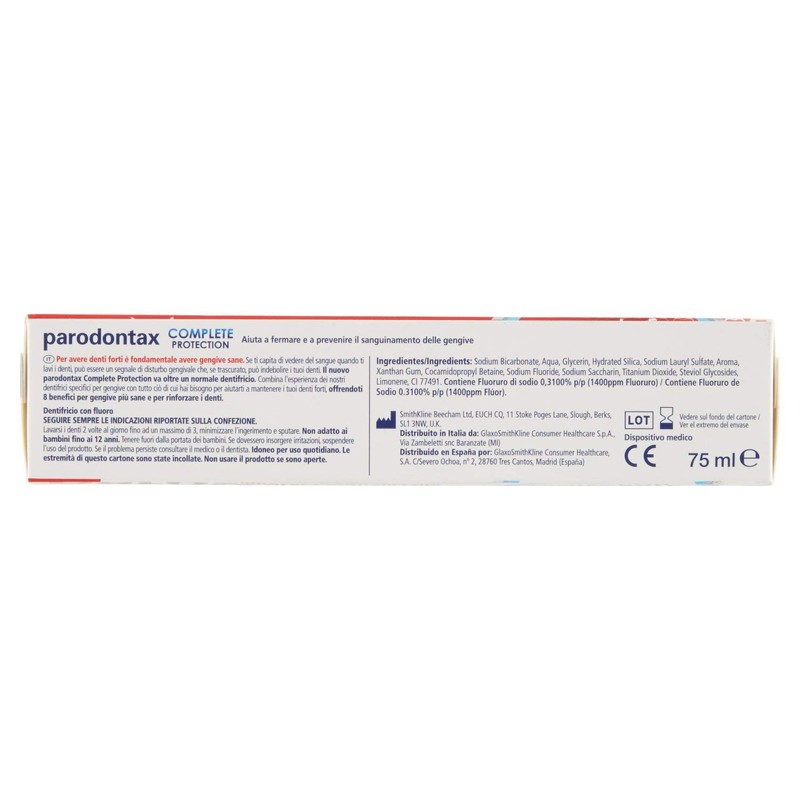 Parodontax Complete Protection Extra Fresh Toothpaste with 8 Benefits to
