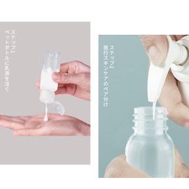 Liroyal Travel Bottles, Small Divided Bottles (10 Pieces, 1.7 fl oz (50 ml), Refill Containers, Leak Proof Design, Refill Bottle, For Business Trips, Shampoo, Cream, Lotion, Storage, Travel Bottle, Transparent (1.1 fl oz (30 ml)