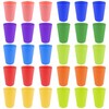 Elsrantor Pack of 30 Colourful Plastic Cups, Reusable, 10 Colours,