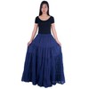 Lannaclothesdesign Falda larga de algodón para mujer con volantes y