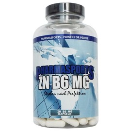 Pharmasports ZN B6 MG - 180 Kapseln Extra hochdosiert Zink + Magnesium Vitamin