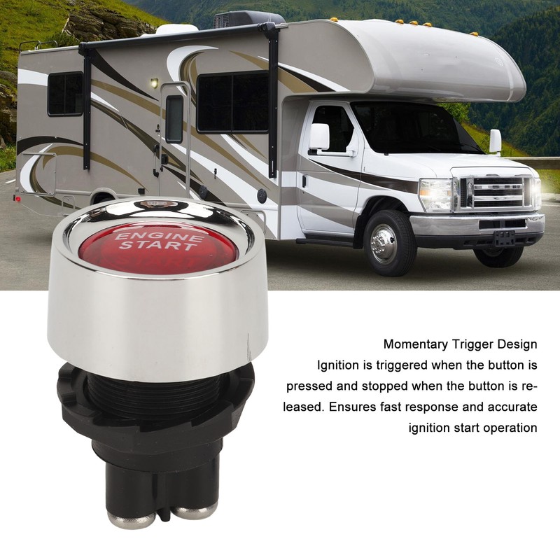 Engine Start Ignition Switch DC12V 50A Push Button Starter Switch