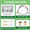 Automatic Livestock Water Bowl with Float Valves, 39’’ Water Hose,