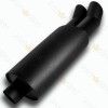 Unbranded UNIVERSAL 3" DUAL ANGLE SLANT TIP T304 BLACK RACING