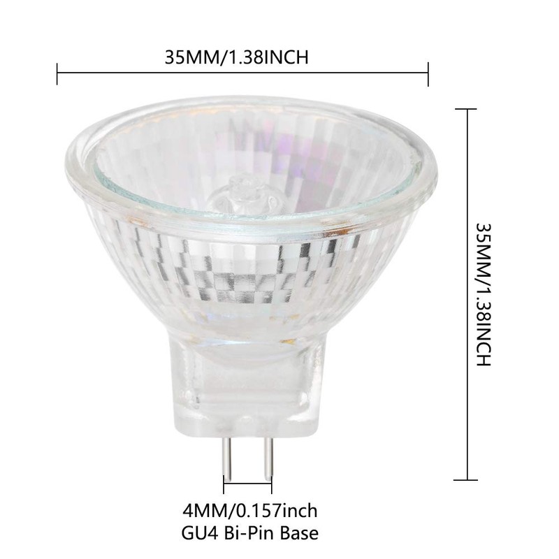 EKSAVE MR11 Halogen Bulbs 12V 20W GU4 Bi-Pin Base Spotlight