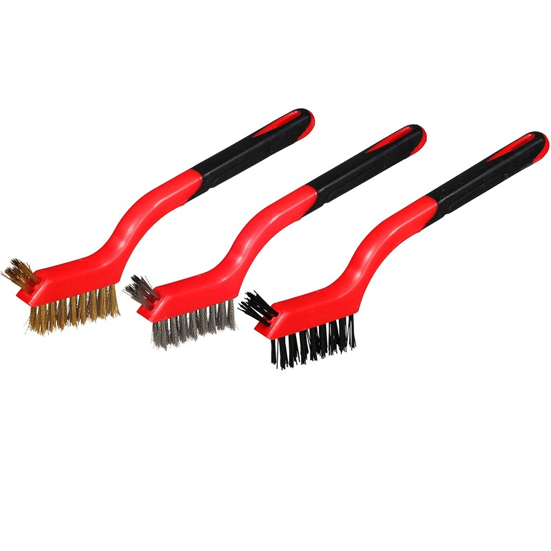 Small Wire Brush Set, Wire Brushes for Cleaning Rust Removal,