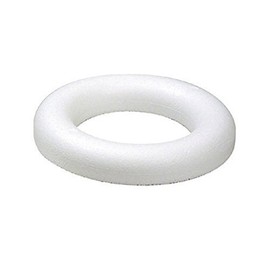 POLISTIROLO CORONA PIATTA MEZZO ANELLO 25 cm diam esterno 8 Pz. HOBBY CREATIVI DECOUPAGE