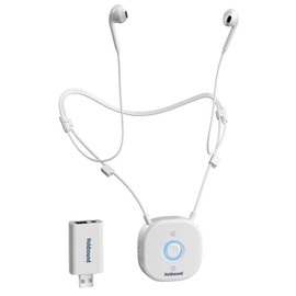 Holdsound Wireless Headphones for TV, Comfortable Headphones for TV with USB Transmitter, Easy Setup for Seniors, No Delay, 30 Metre Range, 15 Hours (White)