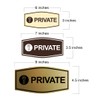 Fancy Private (Key) Sign (Ivory/Dark Brown) - Large