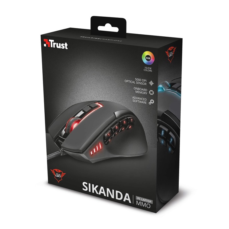 Trust Gaming 21726 GXT 164 Sikanda MMO Gaming Mouse for