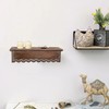 SOFE Wood Scalloped Decorative Wall Shelf, Bedroom Bathroom Kitchen Shelving