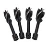 4 Pcs Wood Auger Bit 4 Flute Detachable Hex Shank