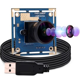 G 1080P USB Fisheye Camera Module Wide Angle High Speed PC Camera for Computer Lightburn Camera Fast Frame 120fps 60fps Laser Engraver Camera Industrial Video CCTV USB Security Webcam Board
