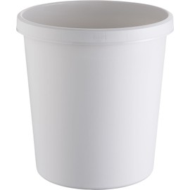 Helit H6105882 - The German, waste paper basket, 18 litres, light grey, with all-round handle, made of plastic, 1 piece