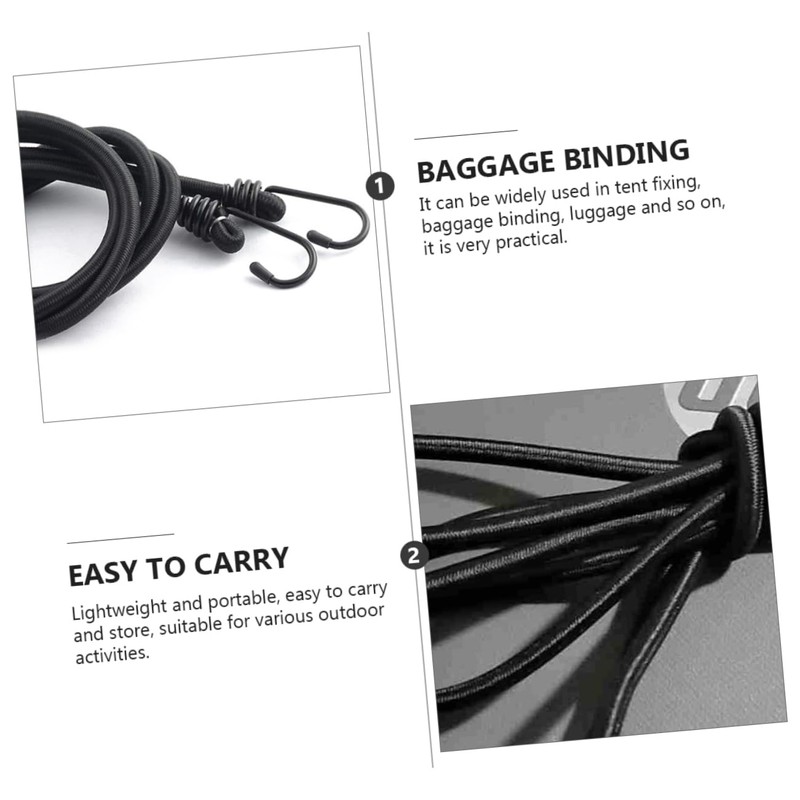 COHEALI 4pcs Elastic Straps with Hooks for Trucks Bikes and