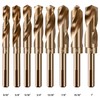 AIMLENTOOL Reduced Shank Drill Bit Set, 8Pcs High-Speed Steel, 1/2”